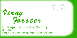 virag forster business card